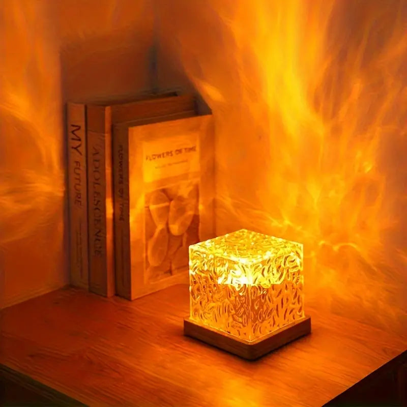 Dynamic Water Ripple Night Light - LED Projector Lamp for Bedroom and Gaming Room Decor or any area needing a touch of ambiance,