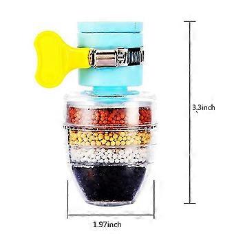 5 Layer Activated Carbon Water Purifier Kitchen Tap Filter Bathroom Faucet Filter