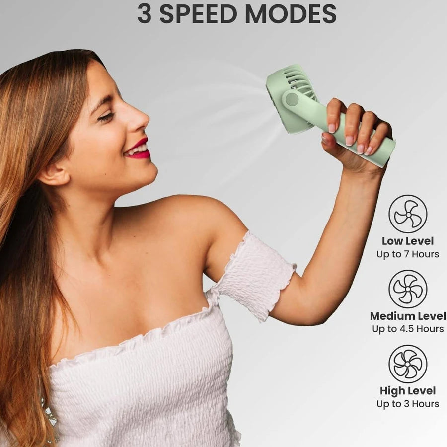 Portable Magnetic Mini Fan – Rechargeable USB Desk Fan