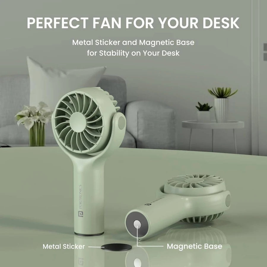 Portable Magnetic Mini Fan – Rechargeable USB Desk Fan