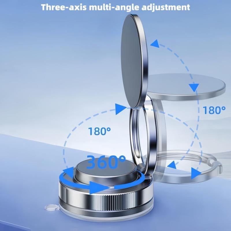 Vacuum Magnetic Phone Holder – Rock Solid. One-Handed. 360° Adjustable