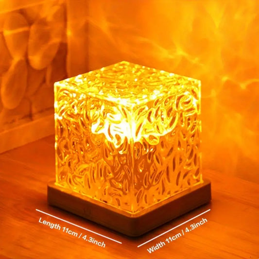 Dynamic Water Ripple Night Light - LED Projector Lamp for Bedroom and Gaming Room Decor or any area needing a touch of ambiance,