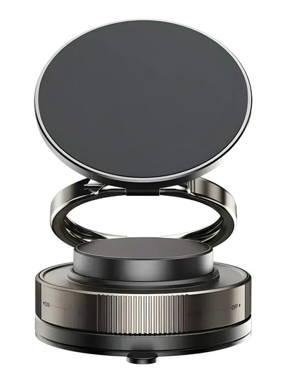 Vacuum Magnetic Phone Holder – Rock Solid. One-Handed. 360° Adjustable