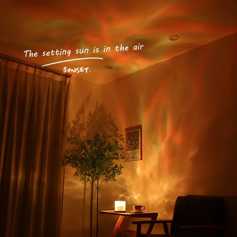 Dynamic Water Ripple Night Light - LED Projector Lamp for Bedroom and Gaming Room Decor or any area needing a touch of ambiance,
