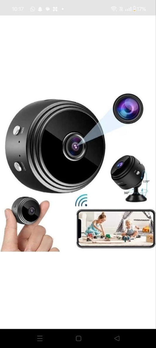 SmartEye Mini Wireless WiFi Security Camera | HD 1080p Indoor Video Recorder with Low Light Vision | Portable & Magnetic | Home, Office, and Baby Monitor