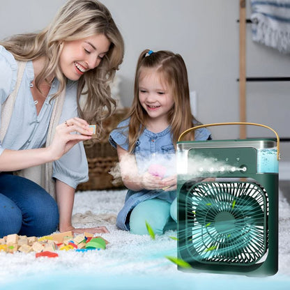 Portable Air cooler Table fan with humidifier fan and LED mood light