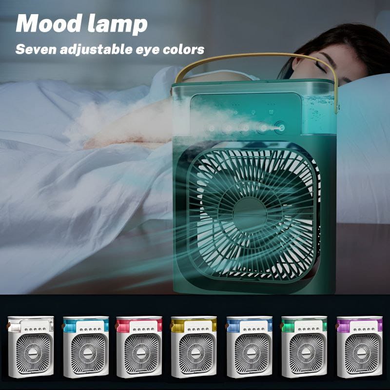 Portable Air cooler Table fan with humidifier fan and LED mood light