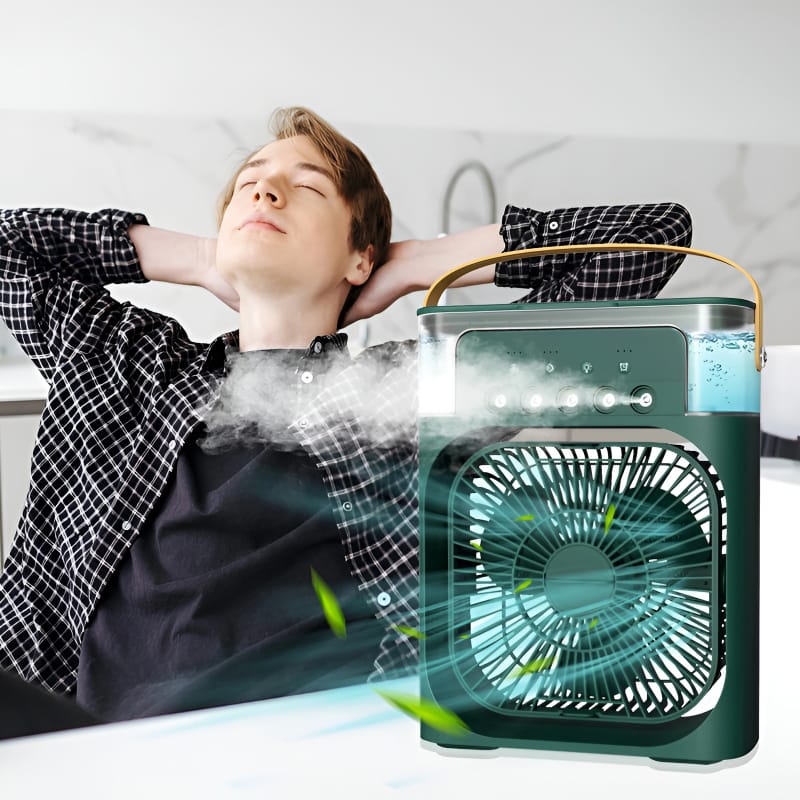 Portable Air cooler Table fan with humidifier fan and LED mood light