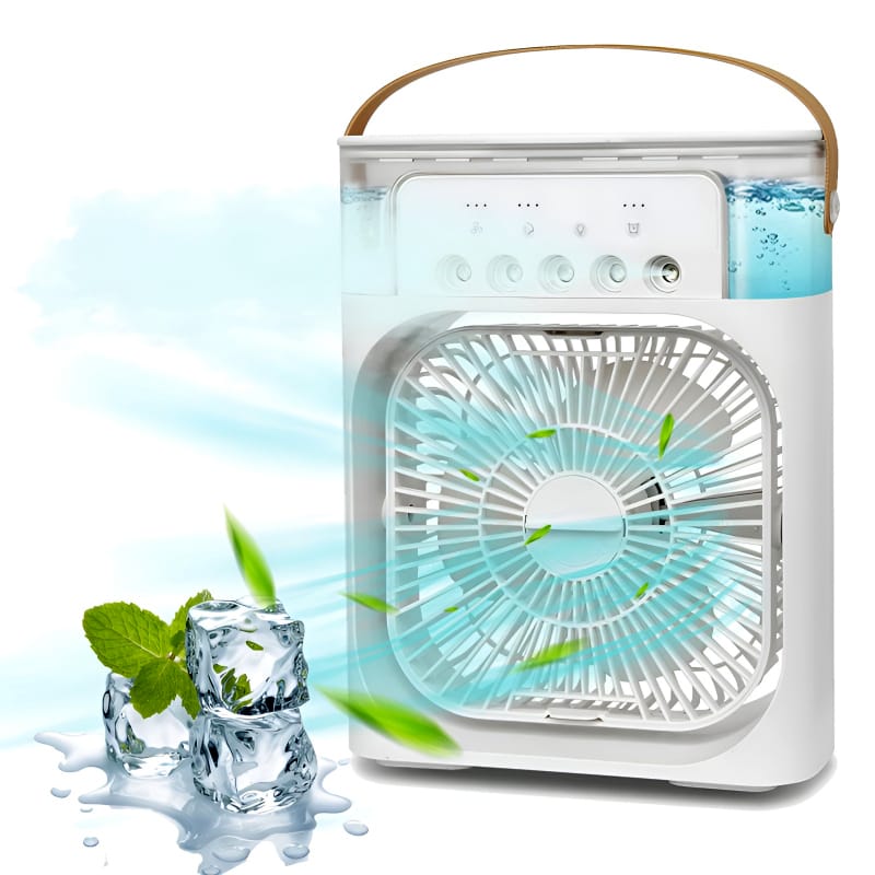 Portable Air cooler Table fan with humidifier fan and LED mood light