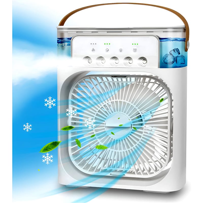 Portable Air cooler Table fan with humidifier fan and LED mood light