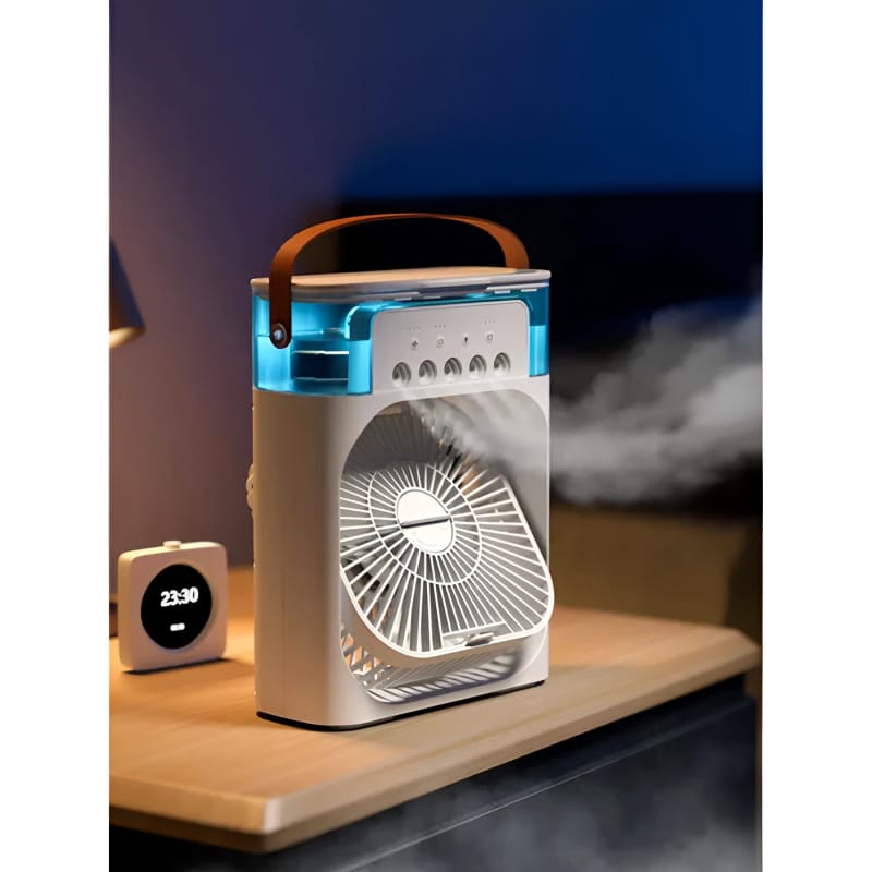 Portable Air cooler Table fan with humidifier fan and LED mood light