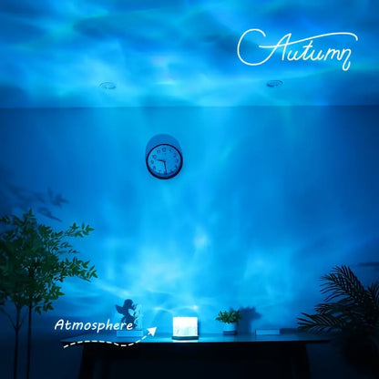 Dynamic Water Ripple Night Light - LED Projector Lamp for Bedroom and Gaming Room Decor or any area needing a touch of ambiance,
