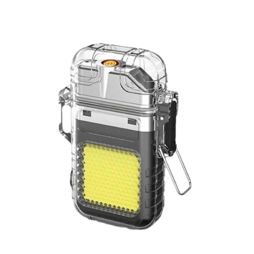 Dual Arc Waterproof Lighter with COB Flashlight