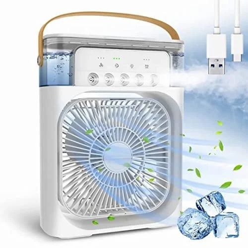 Portable Air cooler Table fan with humidifier fan and LED mood light