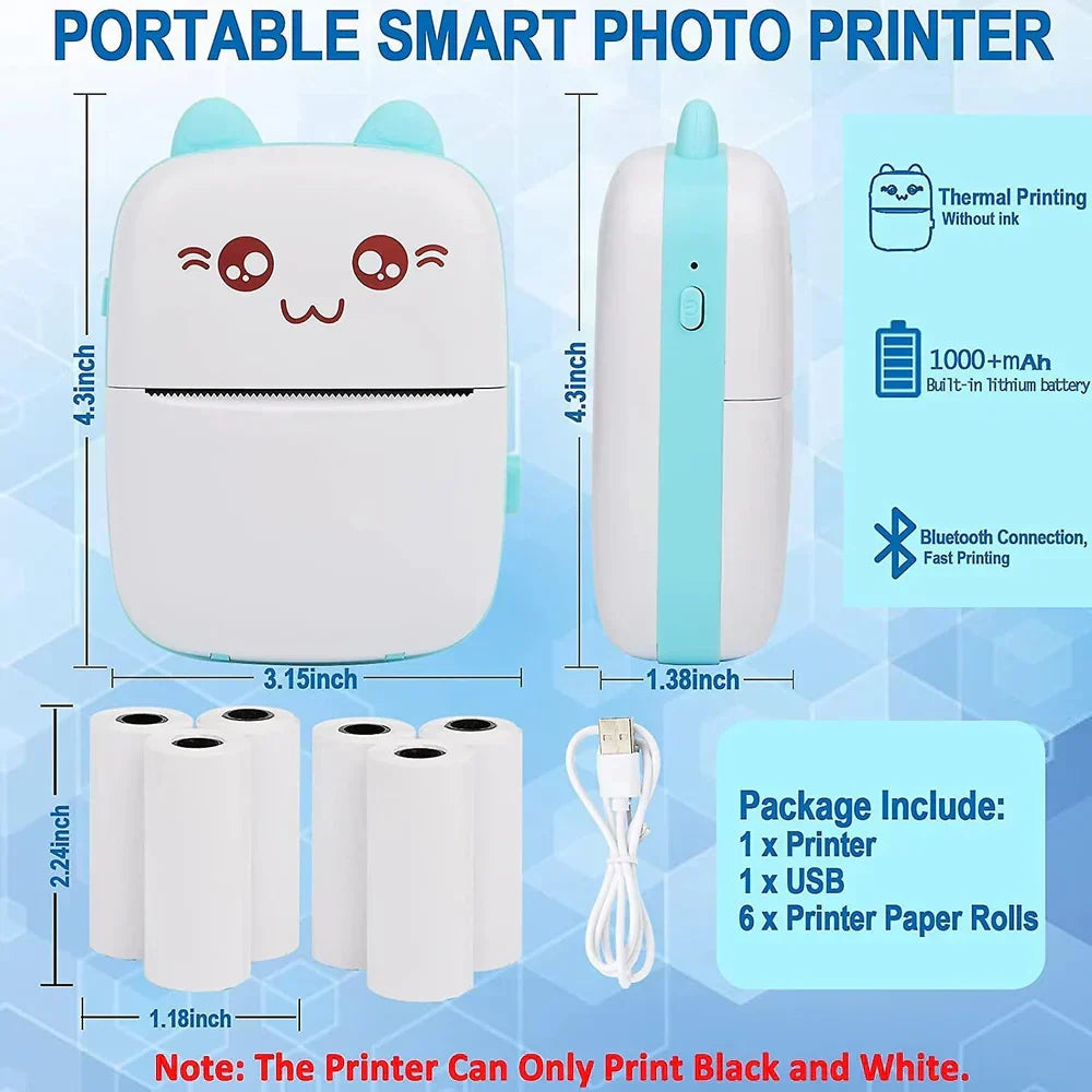 Mini Portable Bluetooth Thermal Printer